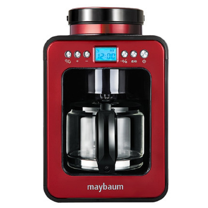 [精选]五月树maybaum M380红色咖啡机 商用家用全自动智能滴漏式美式磨豆咖啡机
