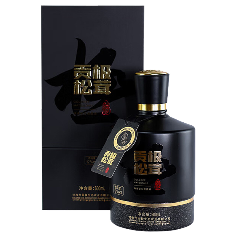 贡极松茸酒配制酒露酒52度固态法松茸酒500mL*1瓶