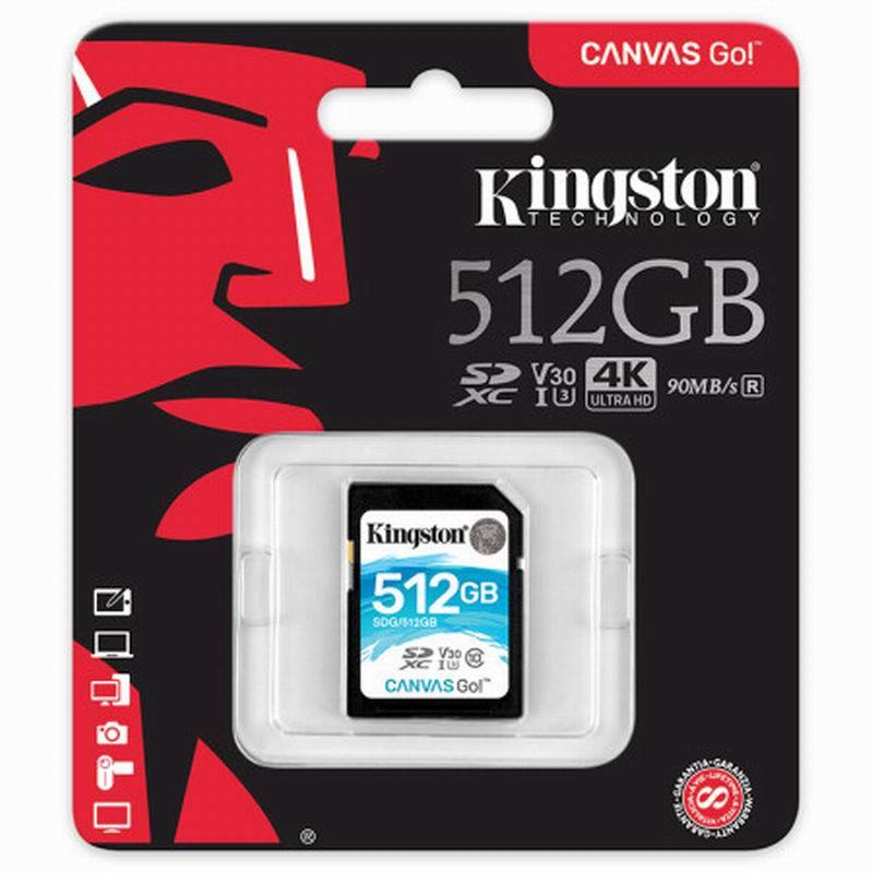 金士顿(Kingston) SD卡512G 兰卡 U3 V30 SDG/512G(读90m/s写45m/s)