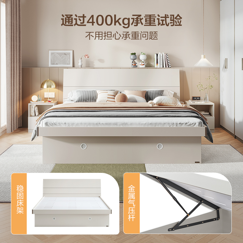 全友家居双人床卧室板式床现代简约卧室床床垫衣柜组合成套家具套装大床1高清大图