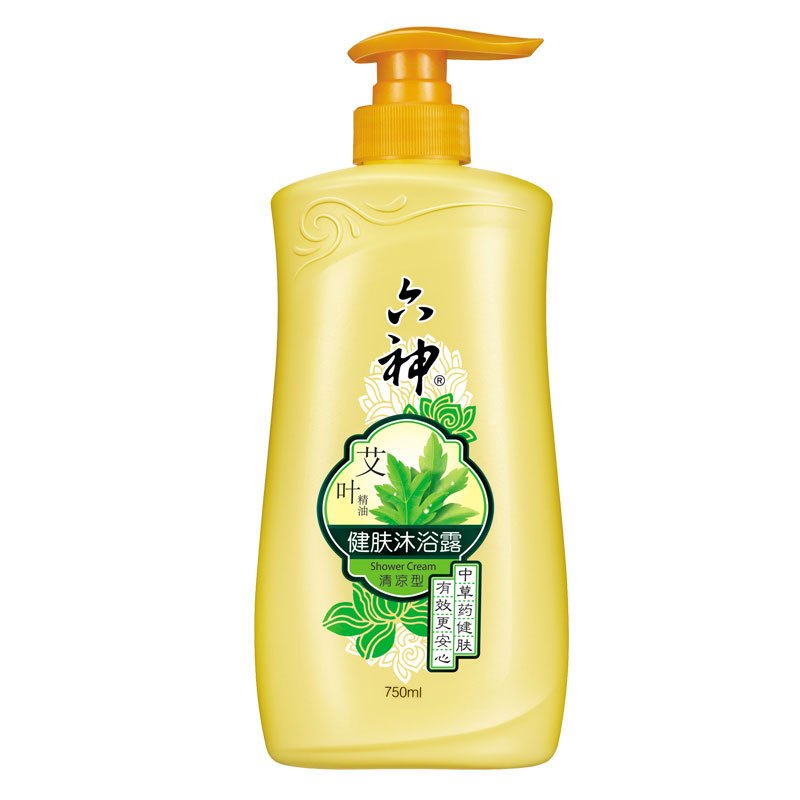 六神艾叶健肤沐浴露(清凉型)750ml两瓶装
