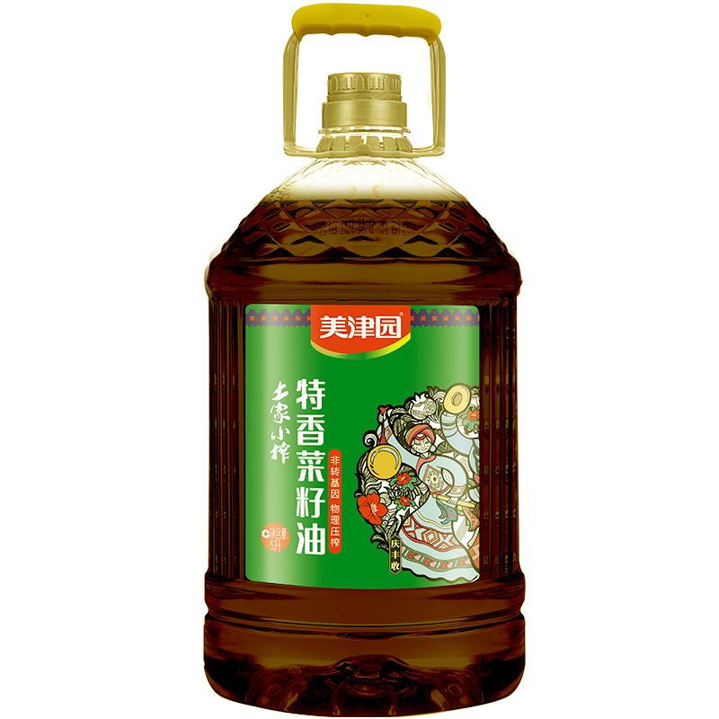 美津园土家小榨特香菜籽油5升