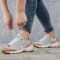 Skechers斯凯奇女鞋新款熊猫鞋厚底老爹鞋缓震透气运动休闲鞋149238-NAT ZP
