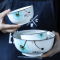 苏氏陶瓷( SUSHI CERAMICS)汤碗 梦之兰日韩欧式陶瓷面碗7英寸2只装釉下彩餐具