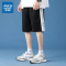真维斯盐系夏季短裤男韩版百搭简约中裤休闲侧边印花运动五分裤潮