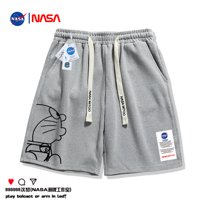 NASA 联名 运动 短裤 男士 夏季 潮牌 休闲 裤子 ins 潮 宽松 情侣 五分裤 青少年 夏季 哆啦A梦 棉