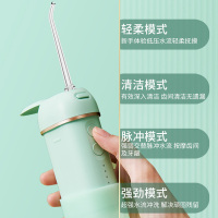 苏宁宜品电动冲牙器家用便携式牙缝水牙线口腔牙齿清洁喷牙洁牙洗牙器去牙泽迷你成人口腔美牙仪 2喷头(薄荷绿)