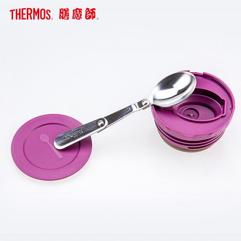 膳魔师(THERMOS)焖烧杯/罐TCLA-470S保温杯饭盒316L不锈钢470ML自带餐具紫色GRP家用/通用