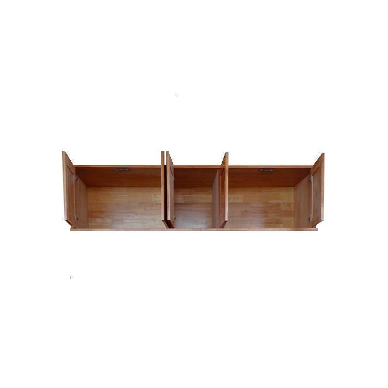 森美人实木顶柜储物柜顶箱柜原木橡木色胡桃色榉木色海棠色衣柜上的顶柜 榉木色6门