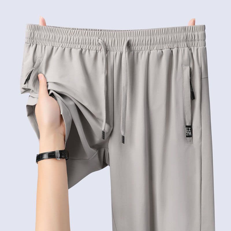 渔人船长夏季大码男士运动裤速干透气纯色运动休闲五分裤中裤弹力大裤衩图片