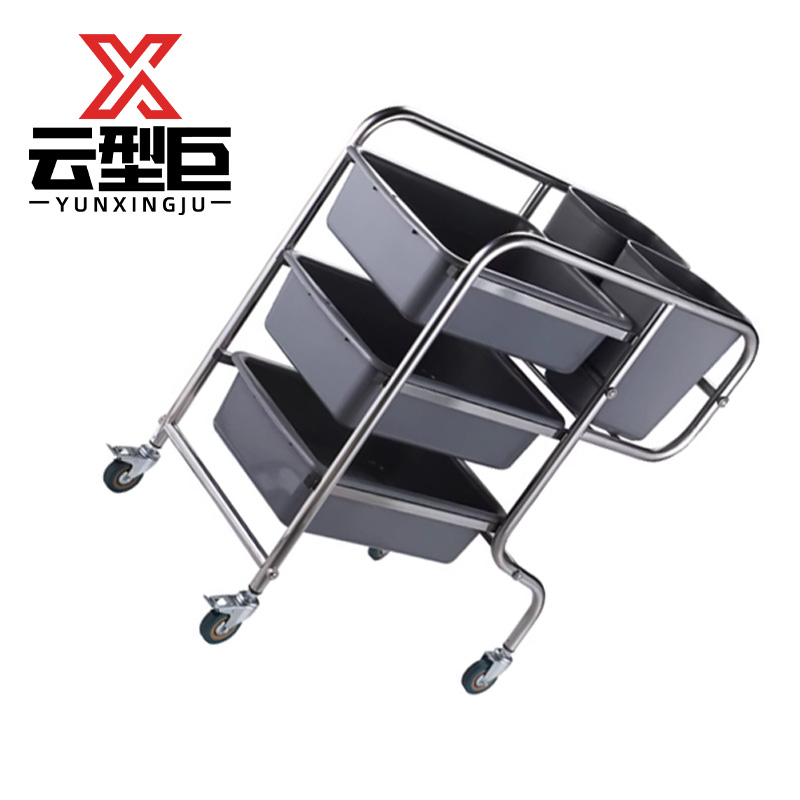 云型巨 不锈钢收餐车 41*80*90cm 台高清大图