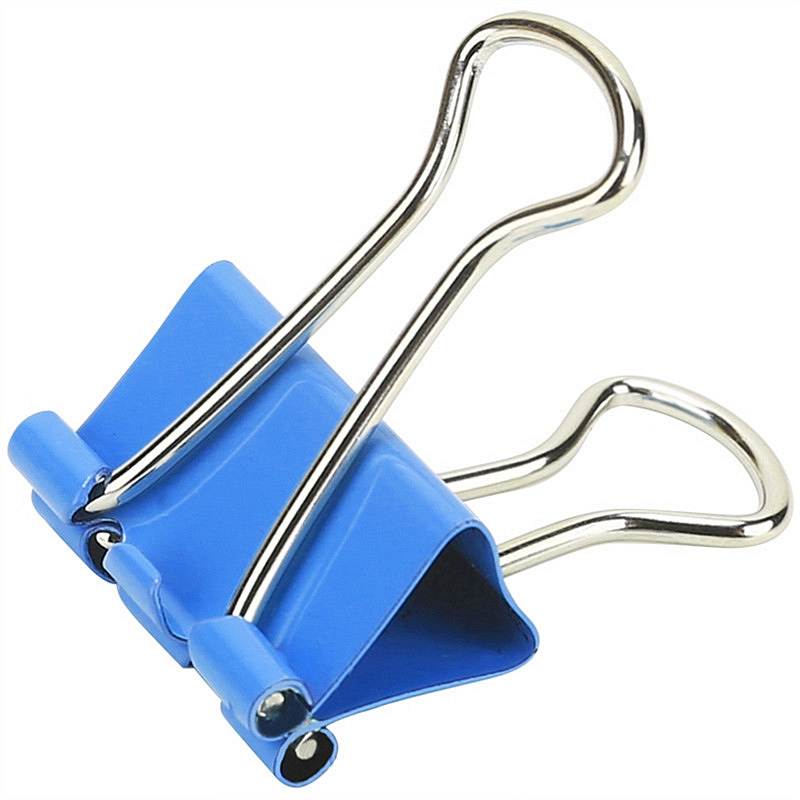 得力8555-5#彩色长尾票夹19mm(筒装)(混)(40只/筒)铁票夹 文件夹子 资料试卷夹 办公文具用品 夹子 长尾高清大图