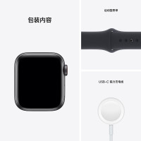 MKT33CH/A Apple Watch SE 44毫米 GPS+蜂窝版 深空灰色铝金属表壳午夜色运动型表带