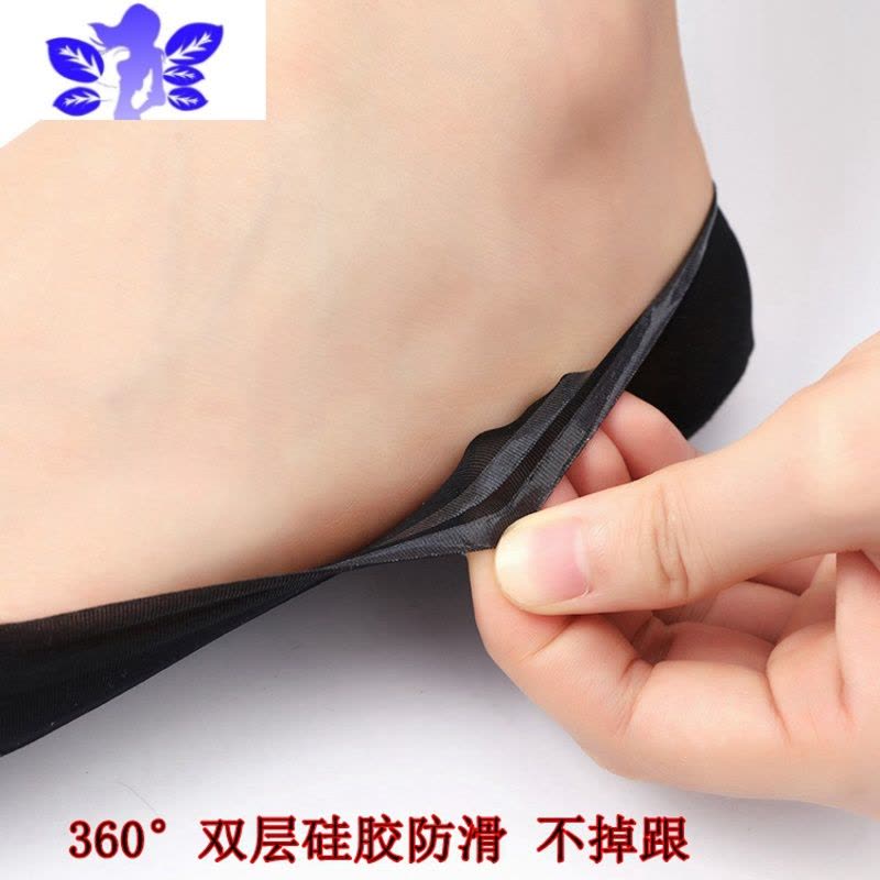 Ideamini床袜女夏季冰丝浅口隐形袜子蕾丝船袜薄款硅胶防滑不掉跟袜子图片