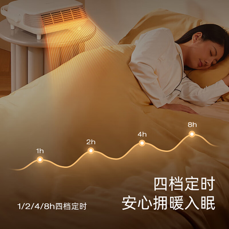 小熊取暖气机浴居两用暖风机11-20㎡轻巧1档调温省电加热器高清大图