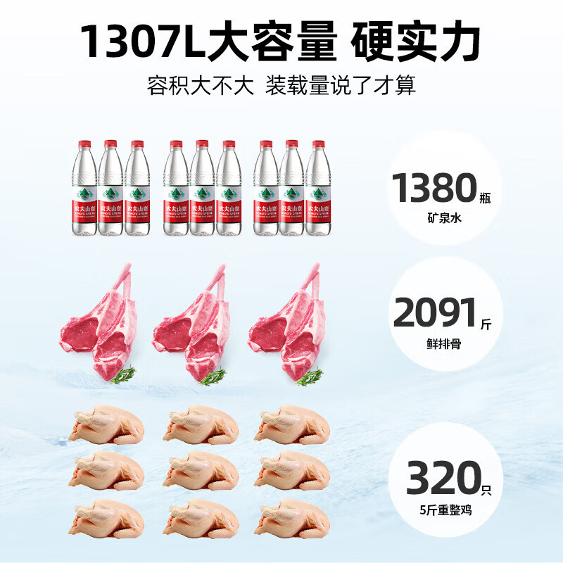 星星(XINGX)BD/BC-1388GD冰柜商用大容量全冷冻全冷藏冷柜卧式冰箱单温一级能效保鲜冷藏柜速冻柜高清大图