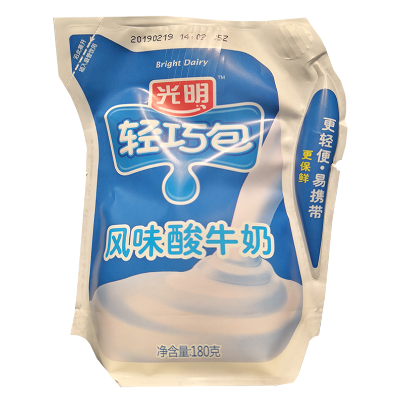 光明轻巧包原味酸奶180g