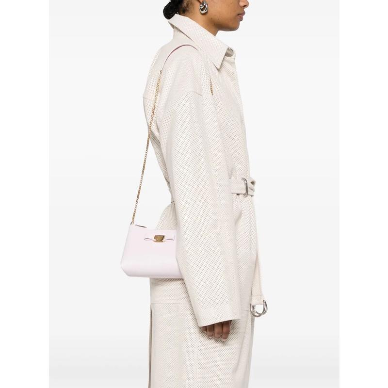 Salvatore Ferragamo女士小方包真皮迷你链条百搭通勤手提斜挎两用包