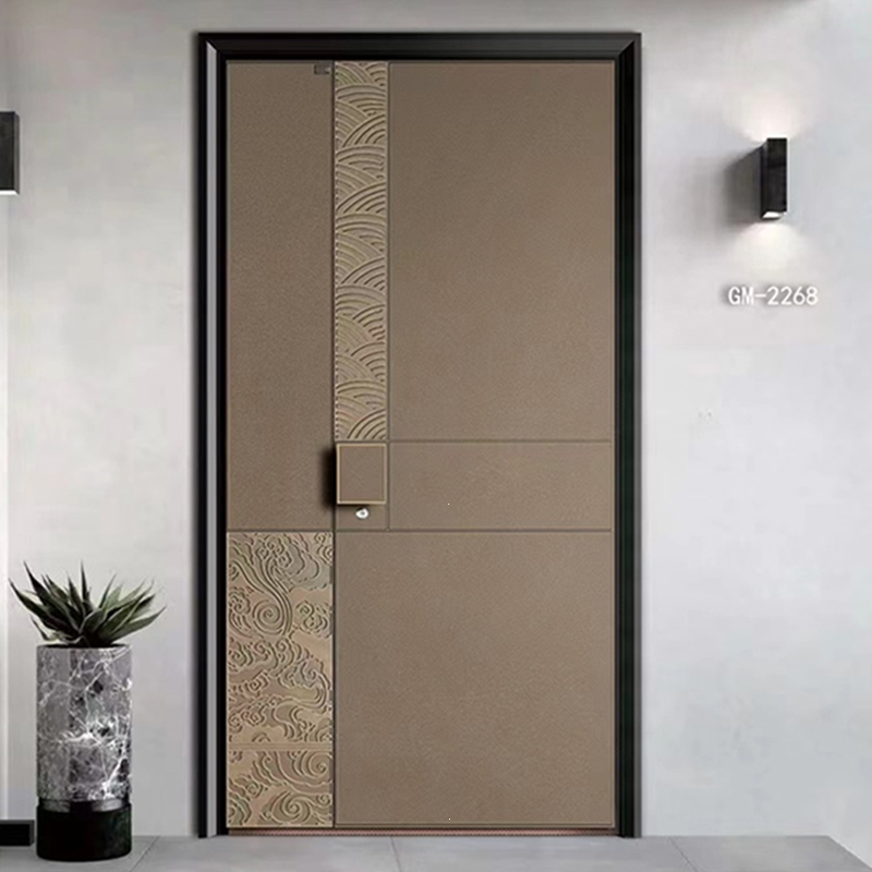 古达铝门农村房进户门双开门家用入户门对开子母门别墅大门