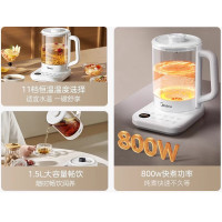 美的(Midea)养生壶MK-YS15PY2-316煮茶器316不锈钢烧水壶玻璃办公室家用小型炖煮一体养生壶