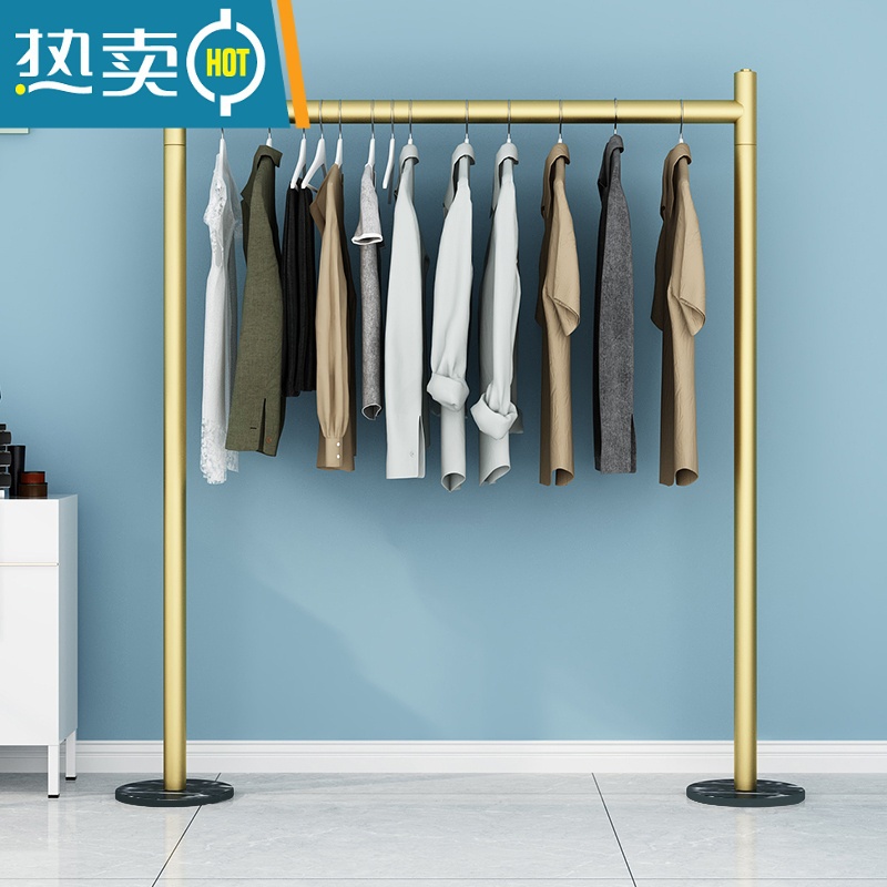 敬平大理石衣帽架简易晾衣架落地卧室省空间挂衣服架子客厅家用晾衣杆 架子要黑白色的请备注高清大图