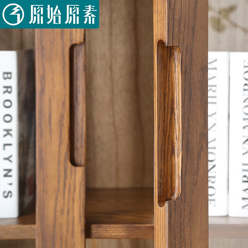 北欧全实木书柜简约现代橡木书橱架展示柜书房家具A171_162高清大图