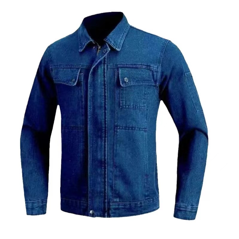 路安保牛仔工作服可定制 套高清大图