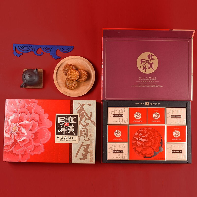 华美月饼感恩月吉祥福贵680g中秋广式月饼广州风味 参数