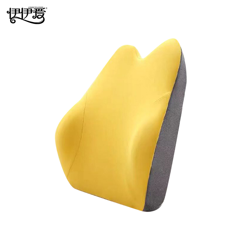 伊伊爱 办公座椅腰靠兔靠 40x40x8x13cm 动感黄/YYJ25408