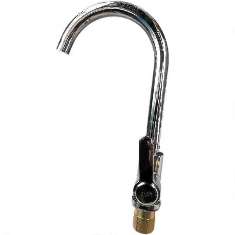 南方卫通 单孔冷热混合水龙 头 304电镀大弯管-5225水龙头+2根管子 NF-028 个高清大图