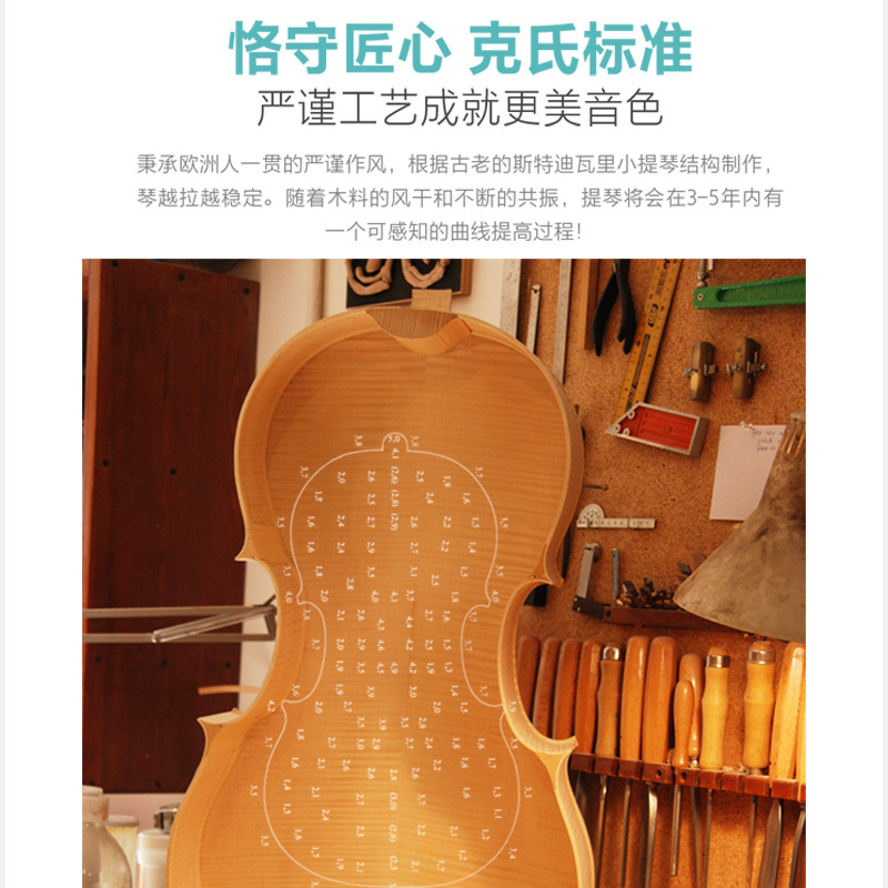 意大利christina V10D 专业级手工演奏独整板考级初学入门成人学生小提琴乐器