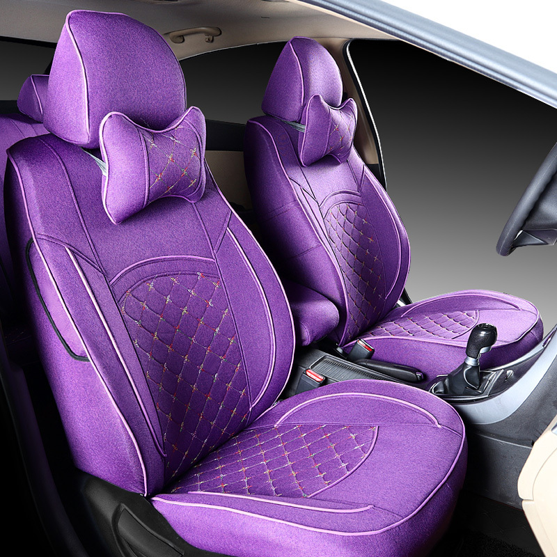 敬平汽车座套四季通用全包围亚麻布艺哈弗h6大众起亚狮跑布料坐套定做