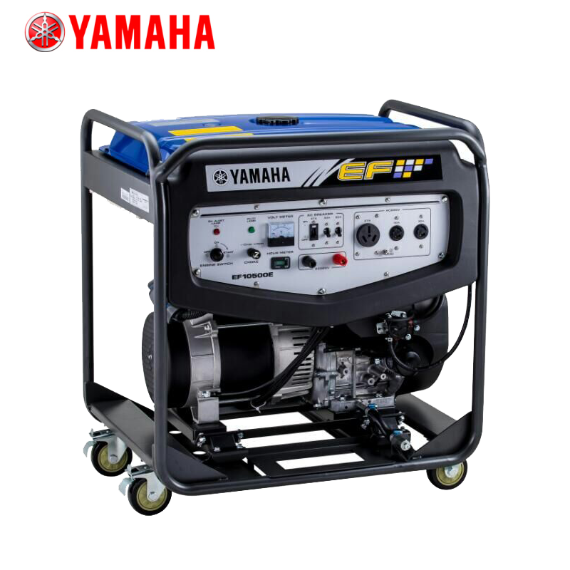 日本进口雅马哈汽油发电机8KW家用四冲程单相电启动工程铁路EF10500E