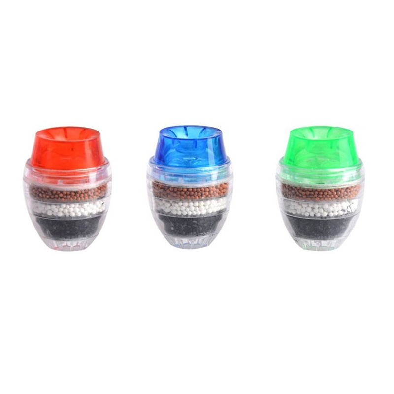 水龙头五层过滤器嘴自来水厨房净水家用滤水器五层节水防溅头|一个装蓝色