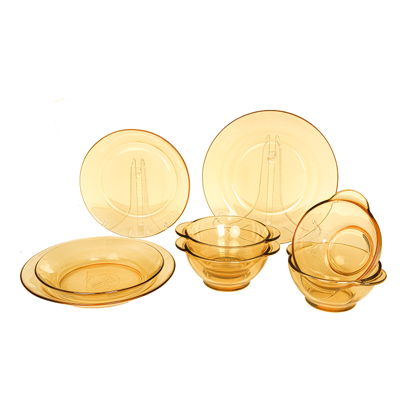 康宁pyrex 玻璃餐具8b件组(2个大汤盘+2个小汤盘+4个带耳碗)PX-SY8B/HP高清大图