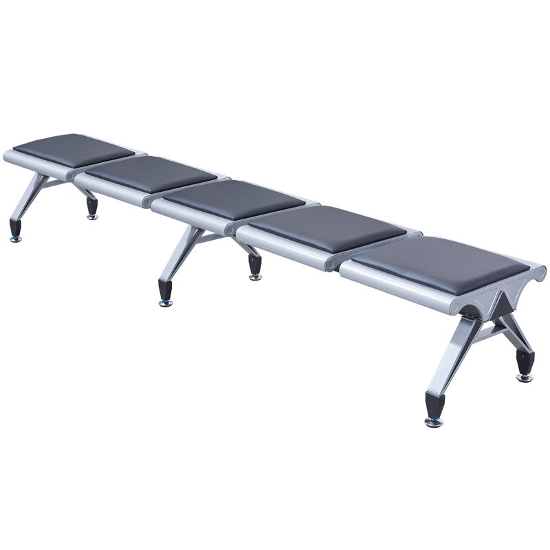 晋舰 无靠背排椅候诊椅加厚机场银行车站医院等候椅大厅连椅五人位带垫