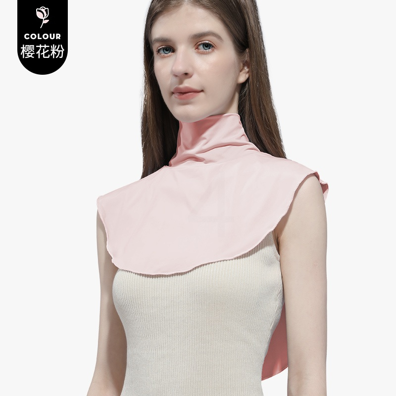 森马防晒护颈披肩夏季女士冰丝薄款围脖坎肩脖套背部脖子遮阳神器樱花