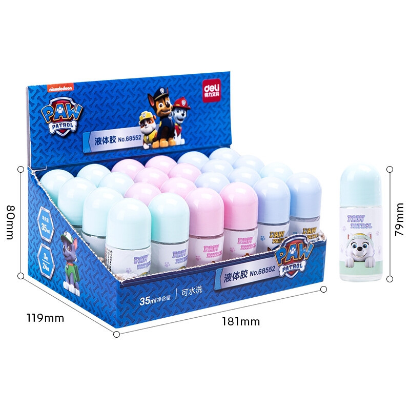得力 68552 液体胶 35ml 24瓶/盒 RC 混色高清大图