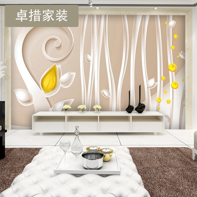 3D电视背景墙纸壁纸壁画3d立体无纺布现代个性简约欧式无缝壁布壹德壹
