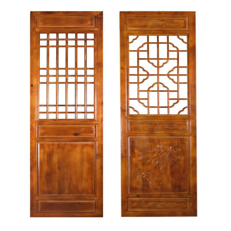 森美人东阳木仿古窗实木花格玄关隔断背景墙中式装修榆木窗复古