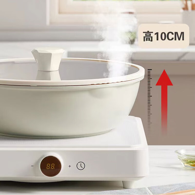 上亨(shangheng)麦饭石色平底锅家用炒菜电磁炉专用燃气煤气灶适用SHZH-CJCG高清大图