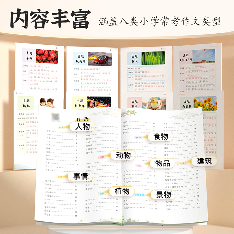 [单本]好词好句好段积累 小学通用 [正版]扩句法每日晨读五感法看图写话专项训练一二三年级小学语文写作文60天优美句段篇高清大图