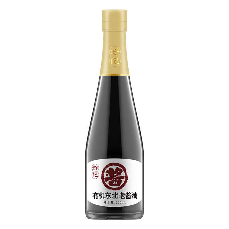 好记 木桶酿造180天东北老酱油500ml 家用点蘸 凉拌 炒菜 炖煮 有机酿造酱油