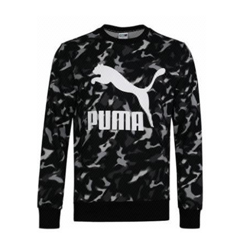 彪马(Puma)男士迷彩圆领针织常规款套头衫运动卫衣57756801