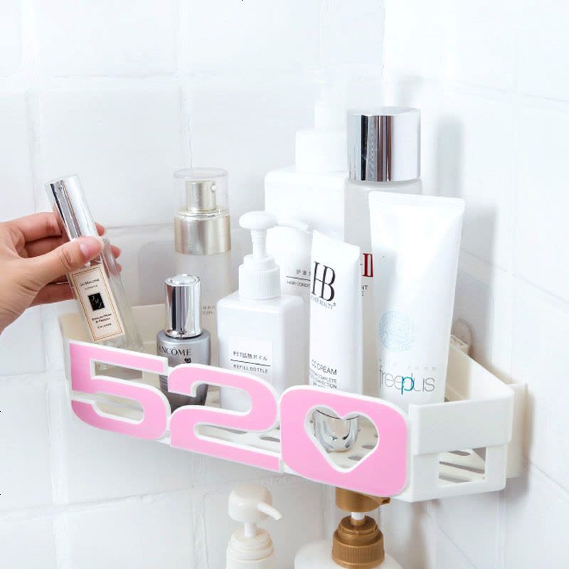 浴室置物架肥皂盒吸盘香皂无痕贴免打孔数字字母厕所卫生间收纳架 我爱你[520]蓝色图片
