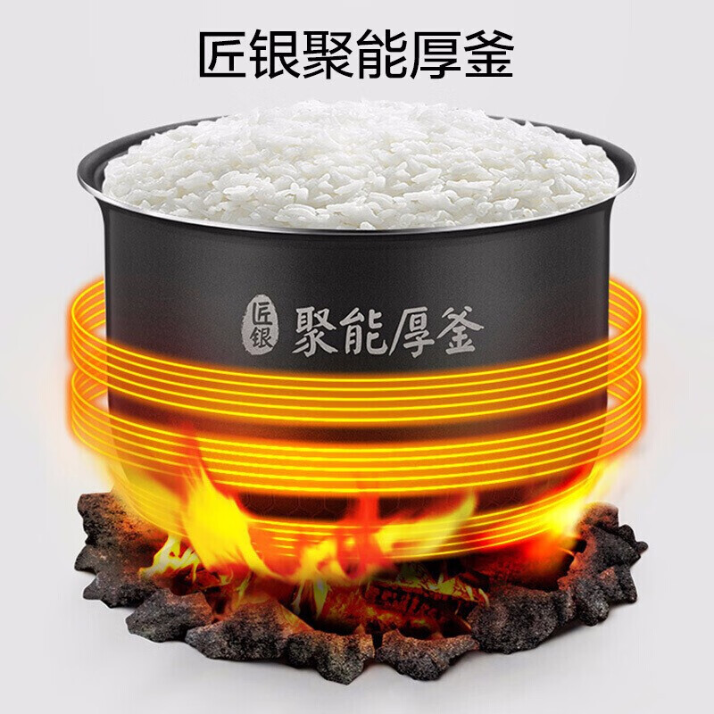 美的电饭煲迷你小型2L家用1-2人电饭锅小容量聚能厚釜柴火饭智能预约FB20Easy116高清大图