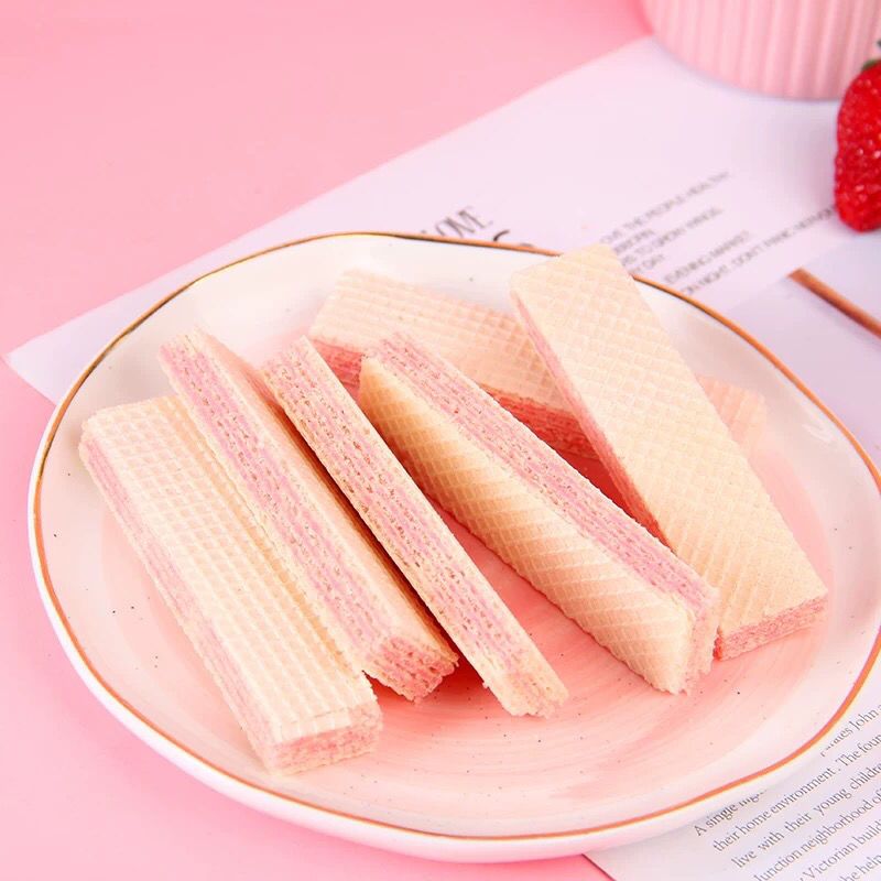 印尼丽芝士纳宝帝草莓芝士蛋糕味威化饼干200g2盒网红休闲零食