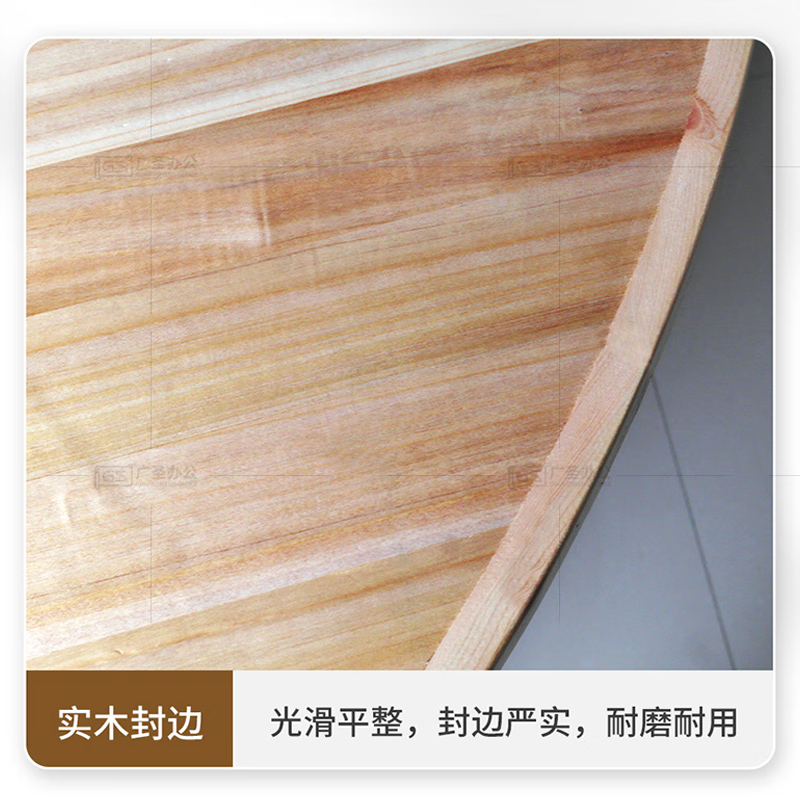 GS广圣 圆餐桌食堂餐桌钢木桌圆桌可折叠1.5米 CB1615 张高清大图