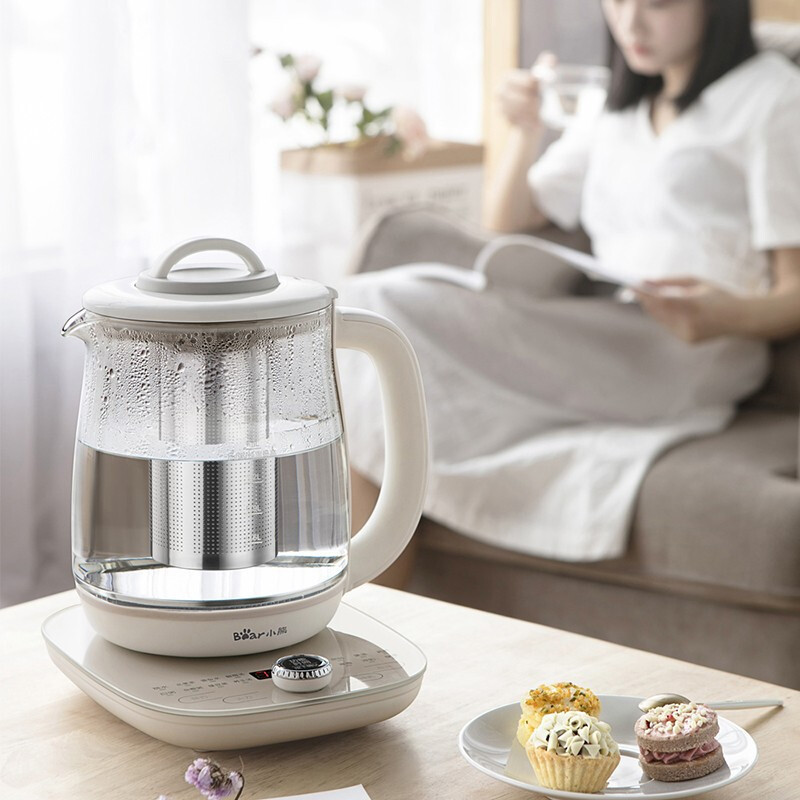 小熊(Bear)养生壶办公室迷你小型煮茶壶全自动加厚玻璃煮茶器家用多功能YSH-C18P1(滤网款)