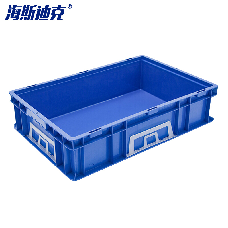 海斯迪克 gnjz-155 加厚塑料零件箱 汽车配储物箱周转箱 收纳工具箱零件箱带盖运输物流箱 H箱-无盖蓝色